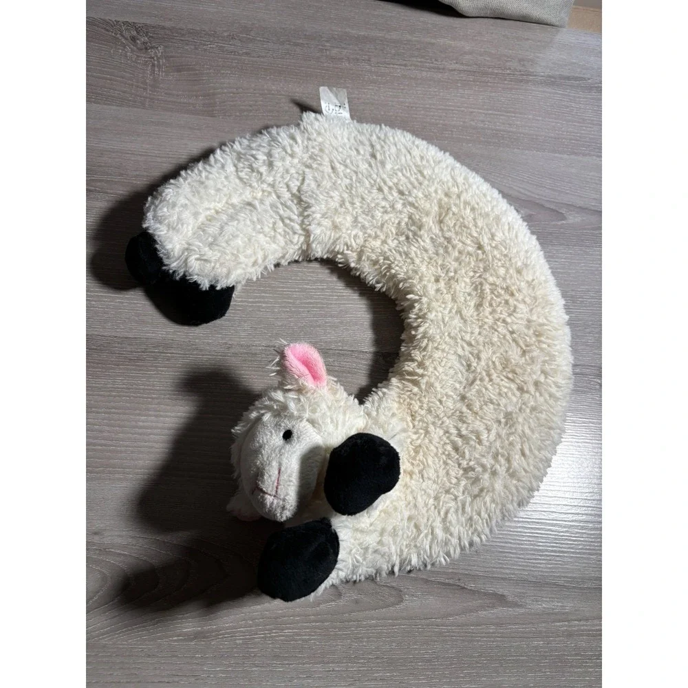 Spa Comforts Lamb Microwaveable Neck Wrap Plush Sheep Rice Filled Pillow Comfort